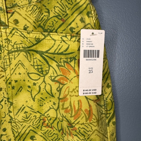 NWT Anthropologie Pilcro The Wanderer Green Floral Print Pants | Size 25 - Picture 4 of 7